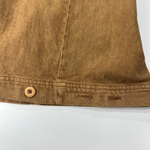 Free People Cool Harbor Wide-Leg Trousers Pants M High-Rise Smocked Tan 275619 - Picture 8 of 15